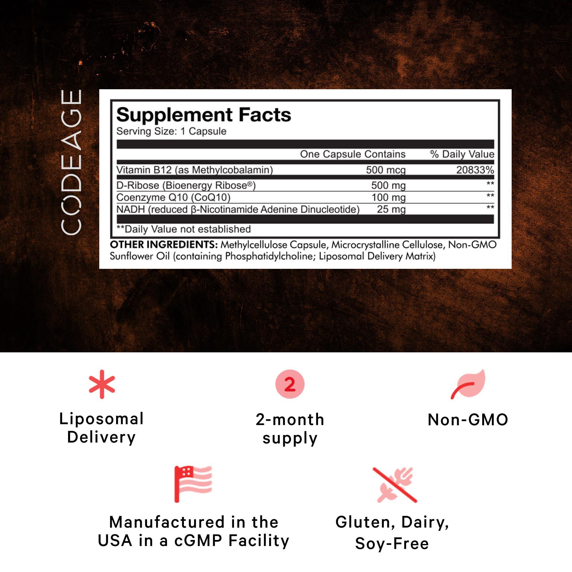 Liposomal NADH+ - 60 Capsules (60 Servings)